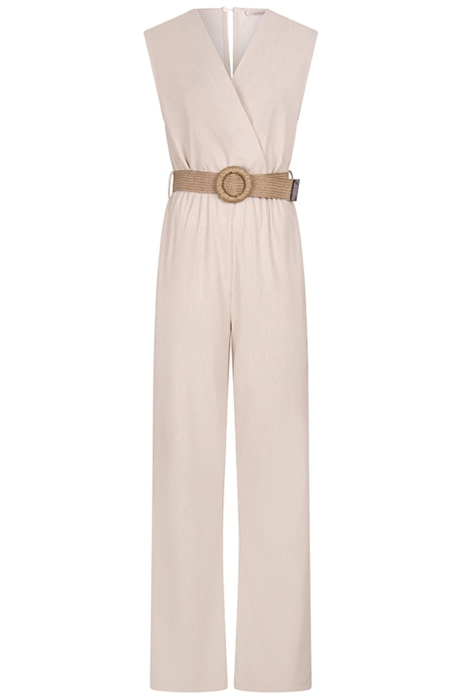 JUMPSUIT FANCY CRINKLE SP25 30018 168 light sand